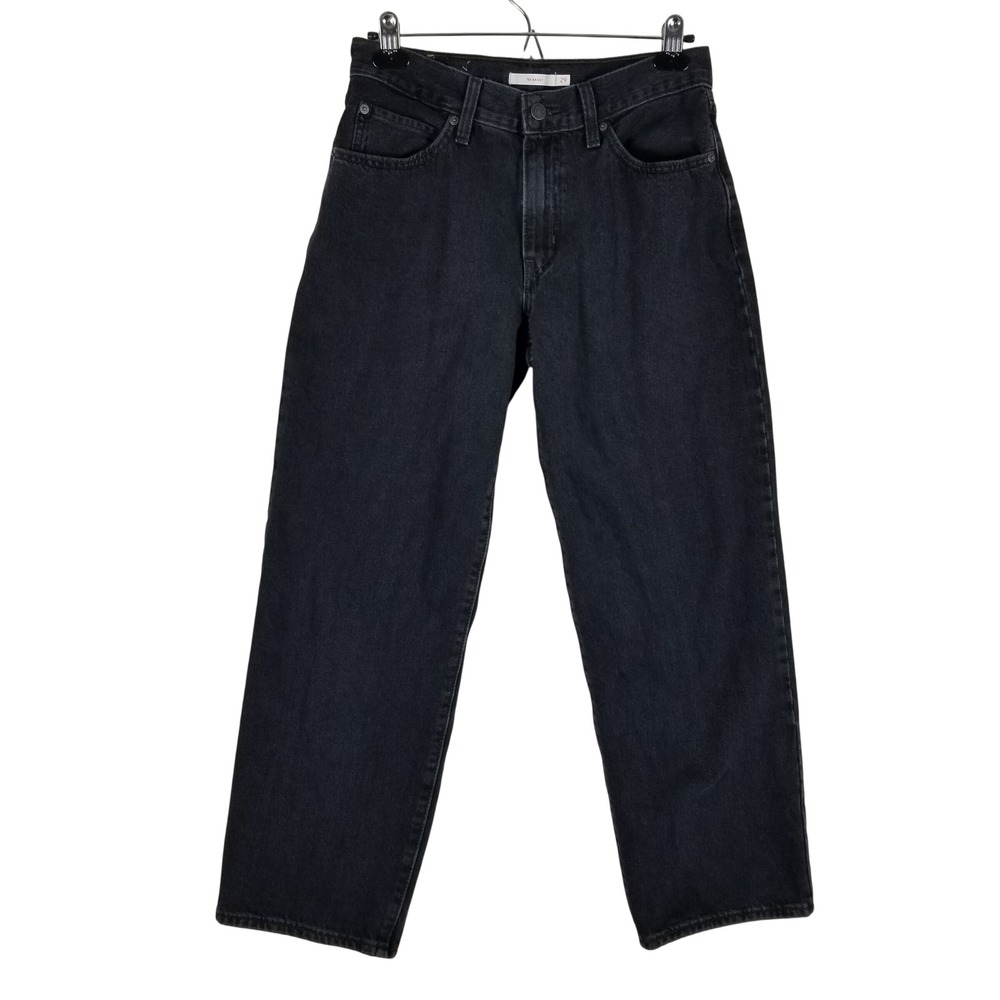 Levi's '94 Baggy Jeans Womens 29 Black High Rise Straight Leg Denim 66s
